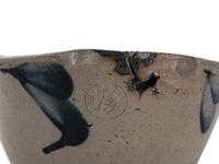 A Cobalt Decorated Stoneware Milk Pan and Spittoon