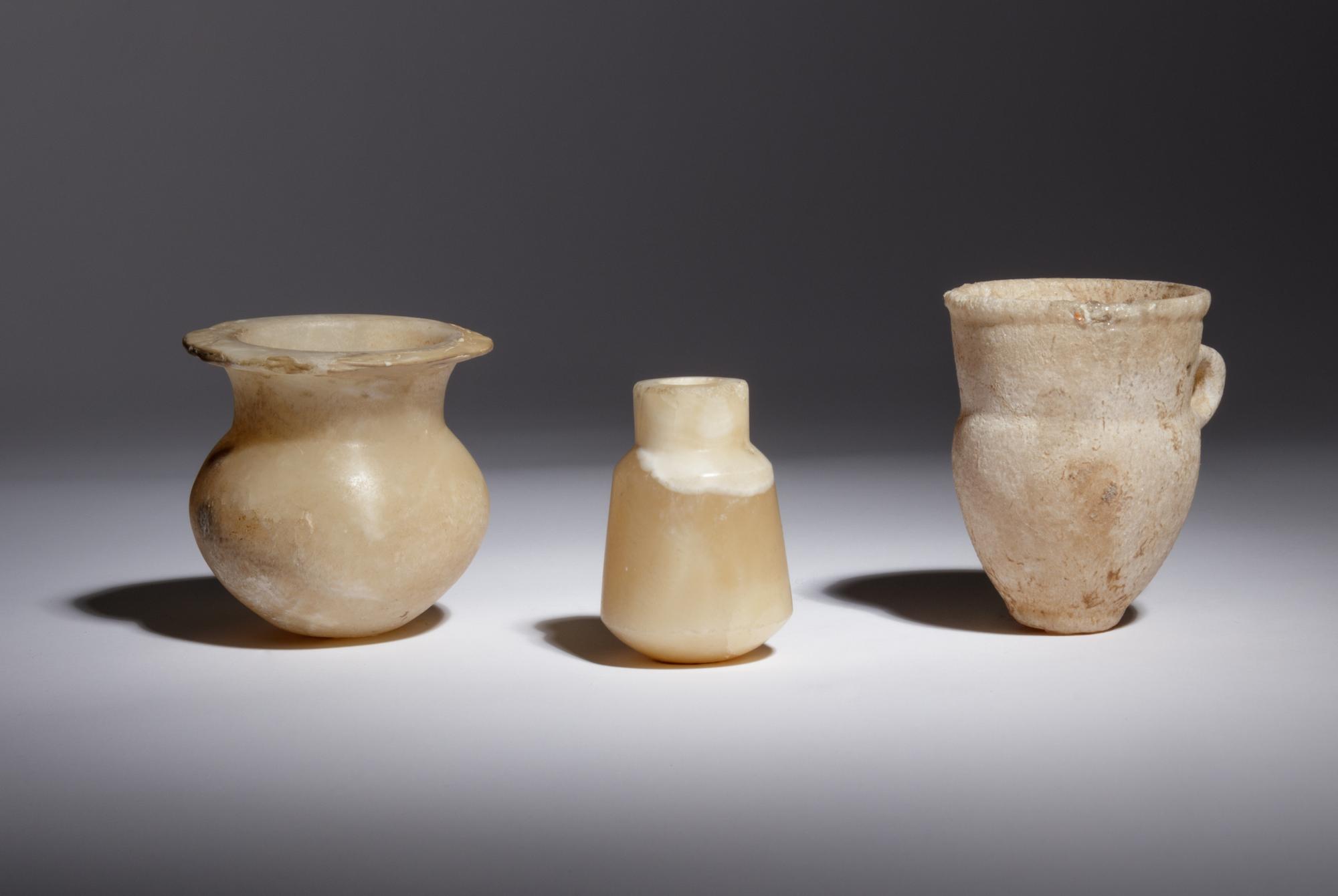 Three Egyptian Alabaster Vessels