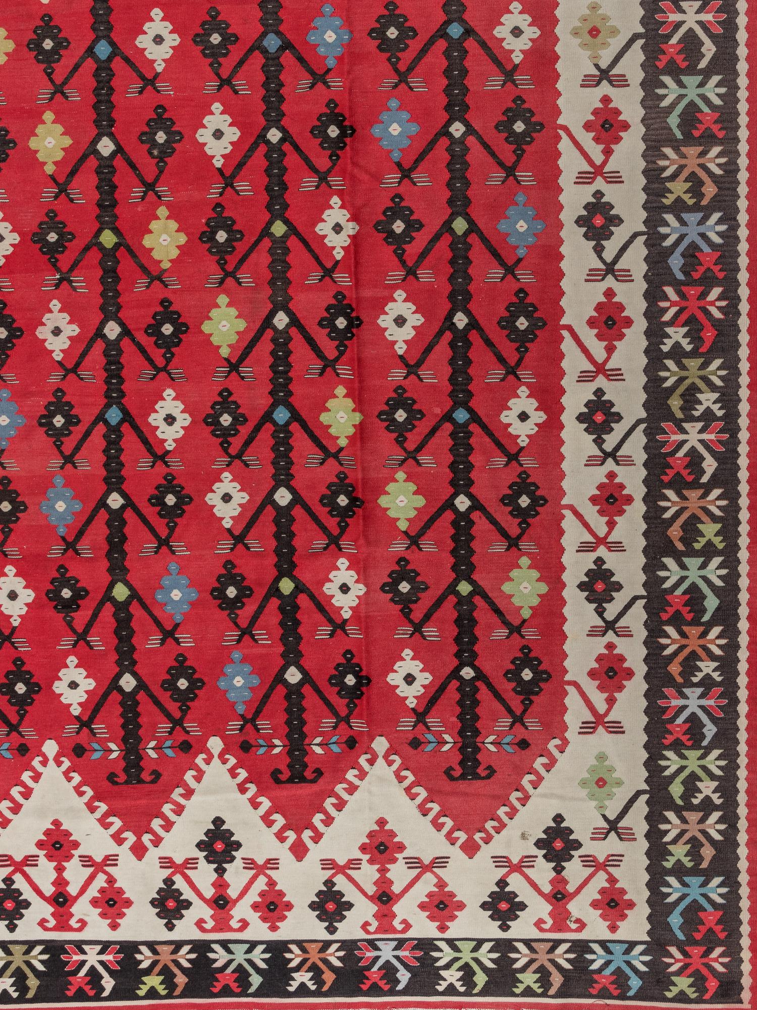A Large Turkish Kilim Wool Rug