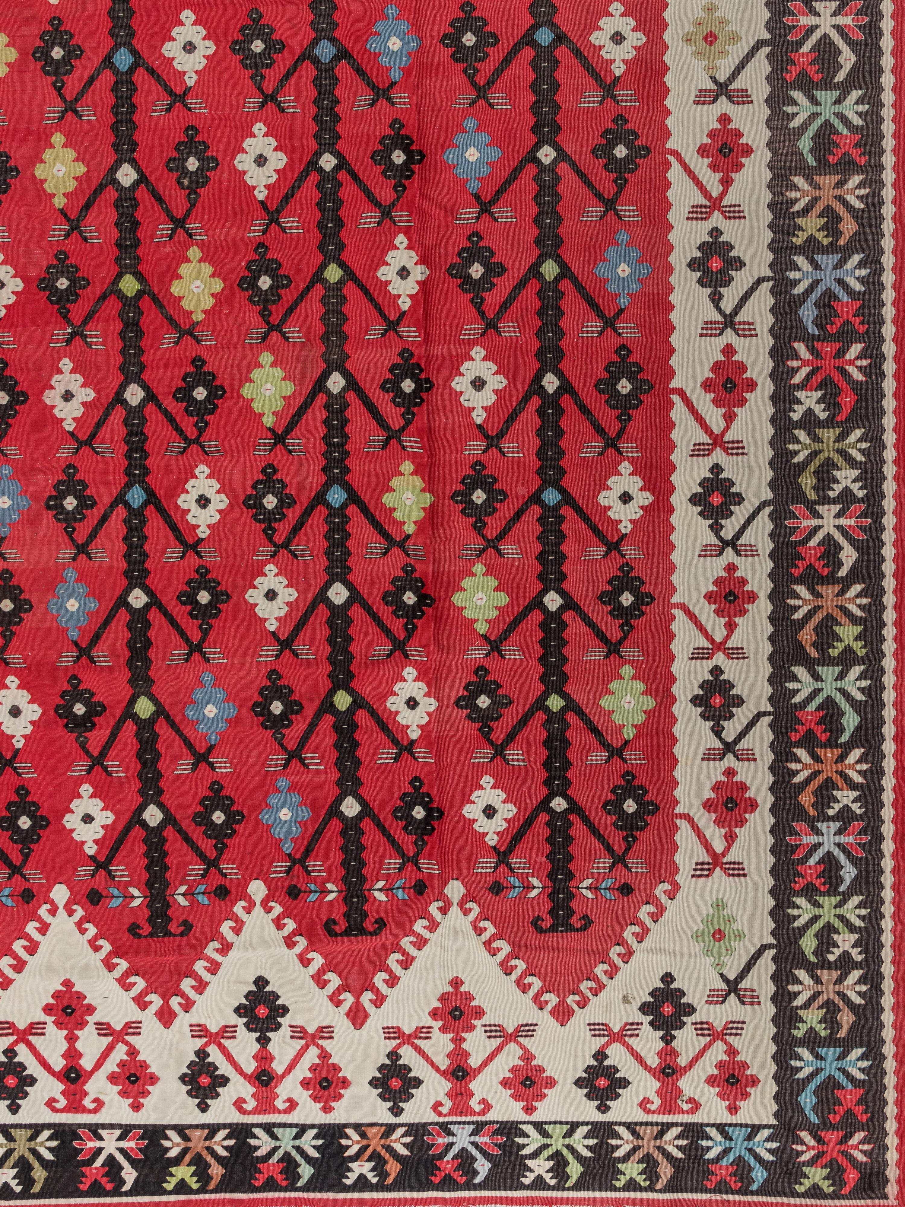 A Large Turkish Kilim Wool Rug
