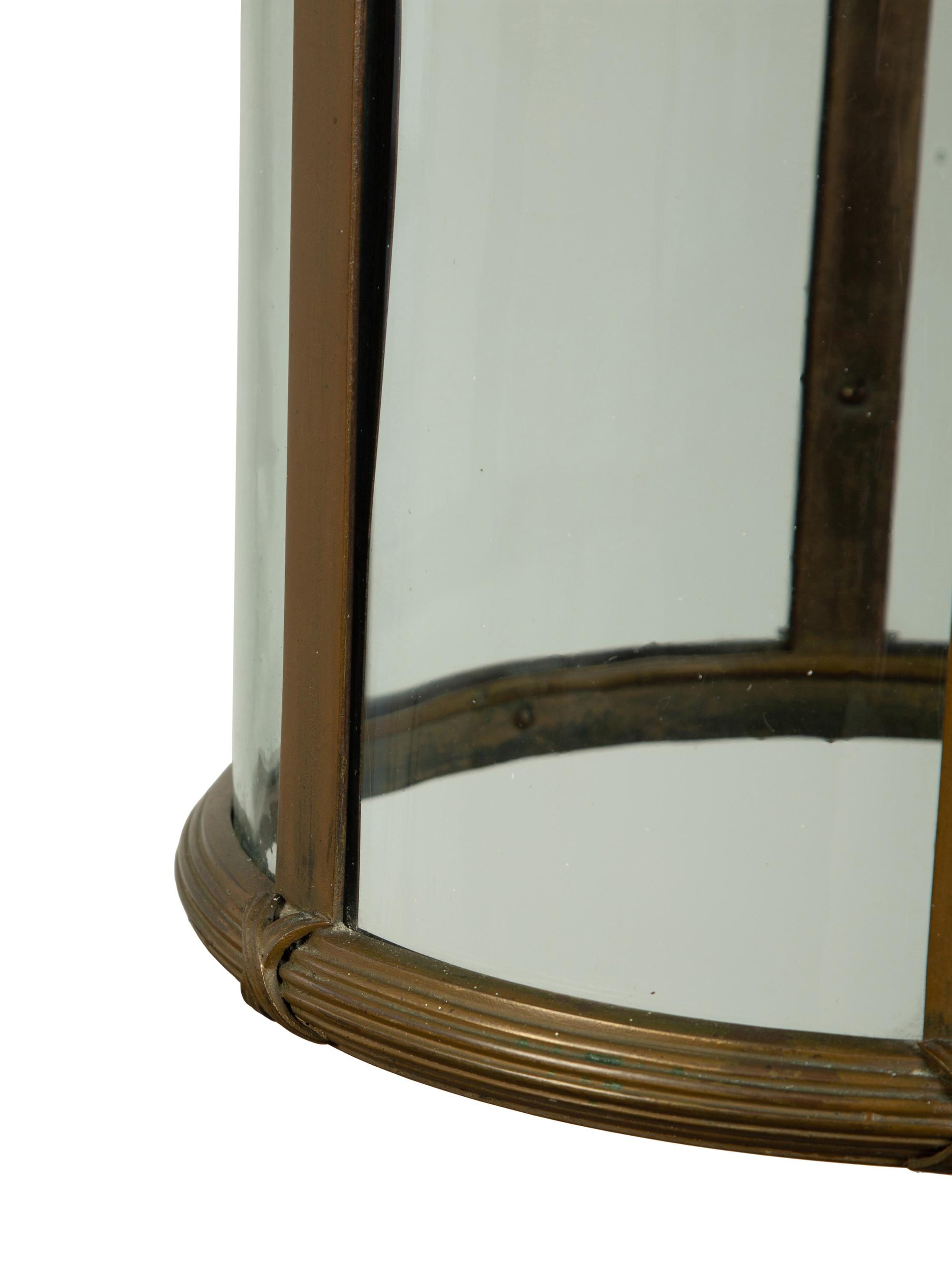 A Pair of Continental Bronze Hall Lanterns