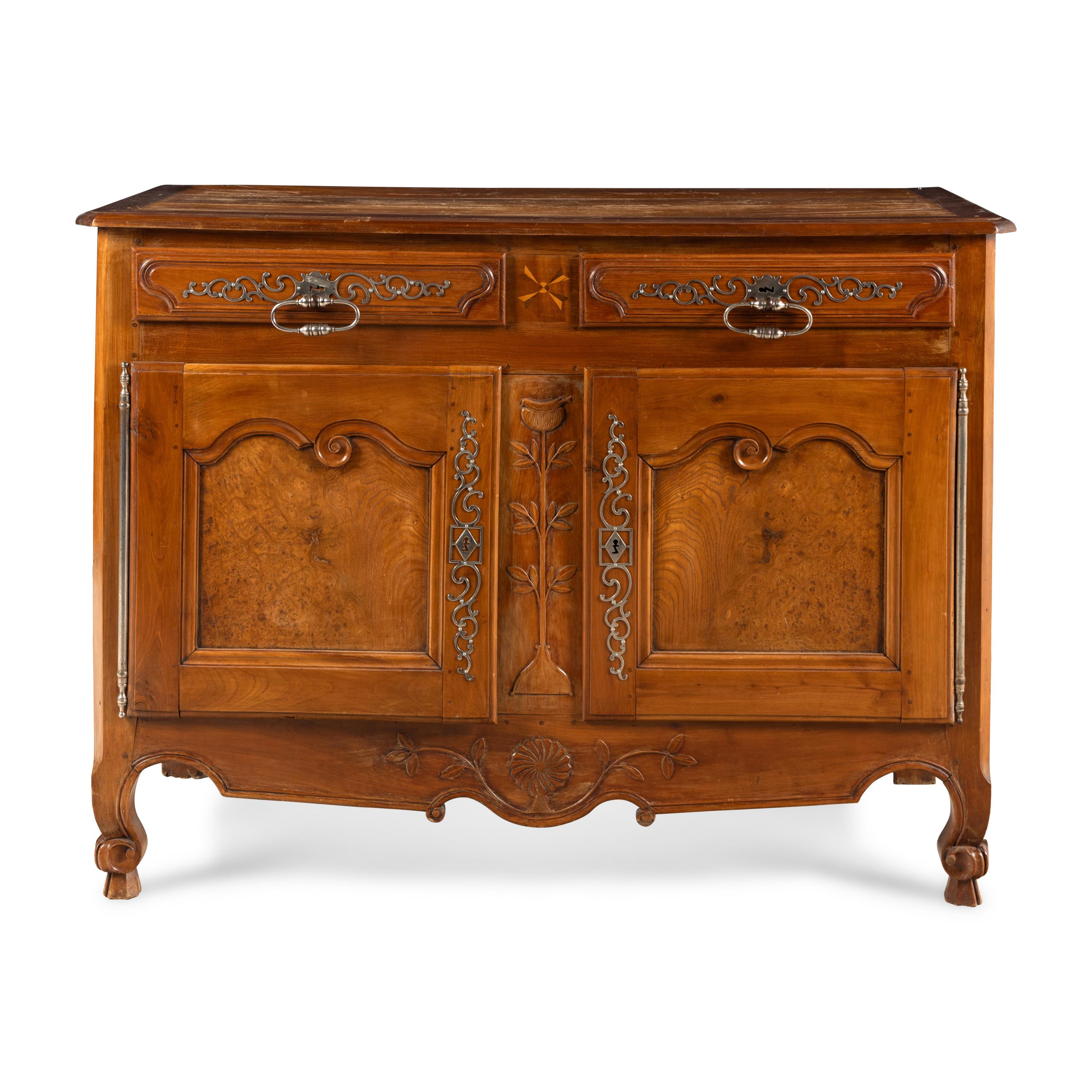 A French Provincial Walnut Serving Cabinet