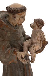 Two Continental Carved and Painted Wood Figures