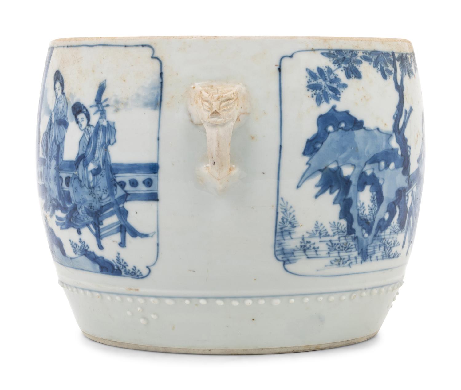 A Chinese Export Porcelain Two-Handle Vessel