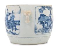 A Chinese Export Porcelain Two-Handle Vessel