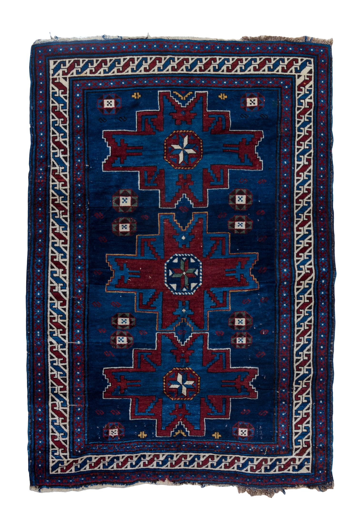 A Caucasian Kazak Wool Rug 5 feet x 4 feet.