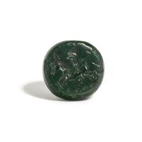 A Sasanian Green Jasper Stamp Seal