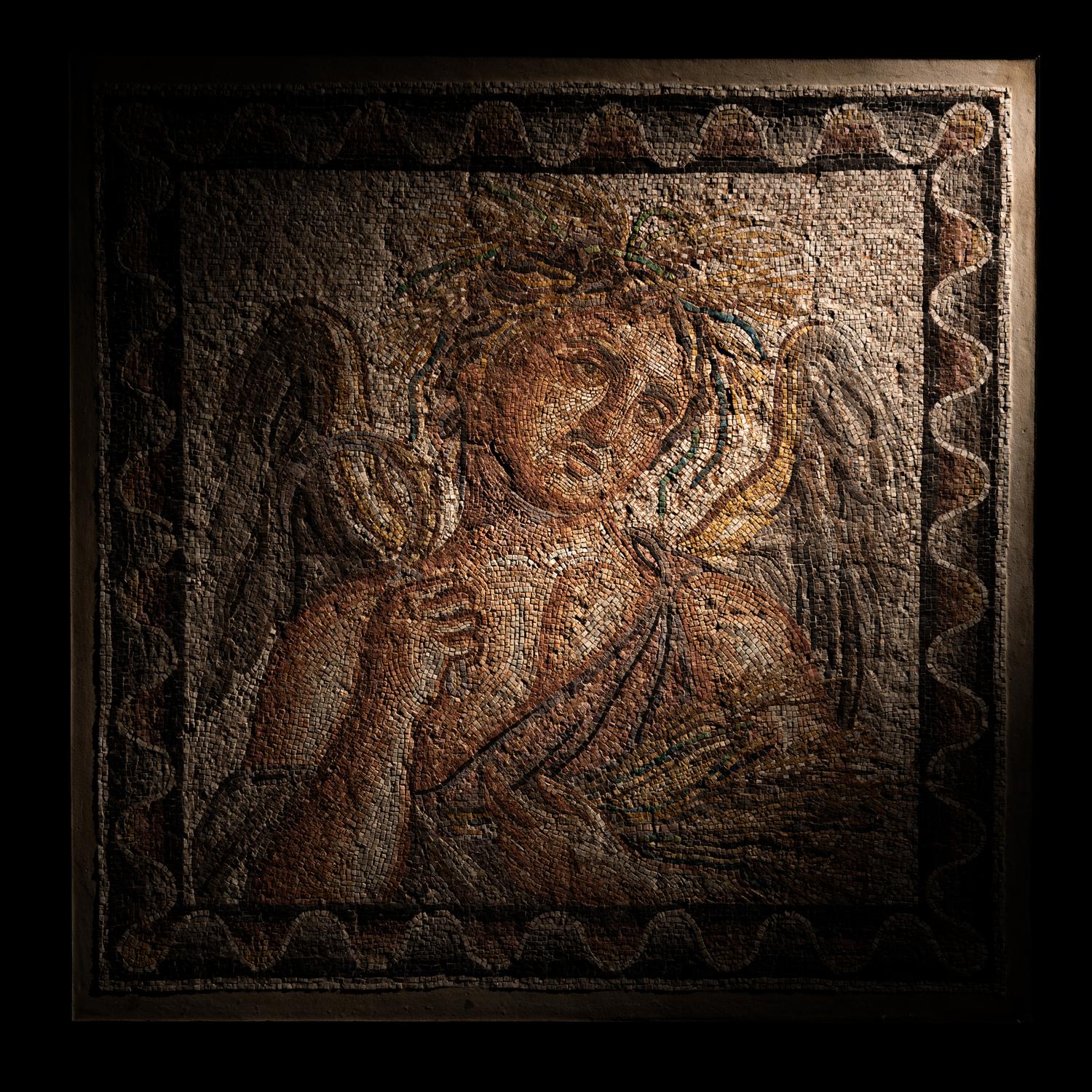 A Roman Mosaic Panel Depicting Summer
