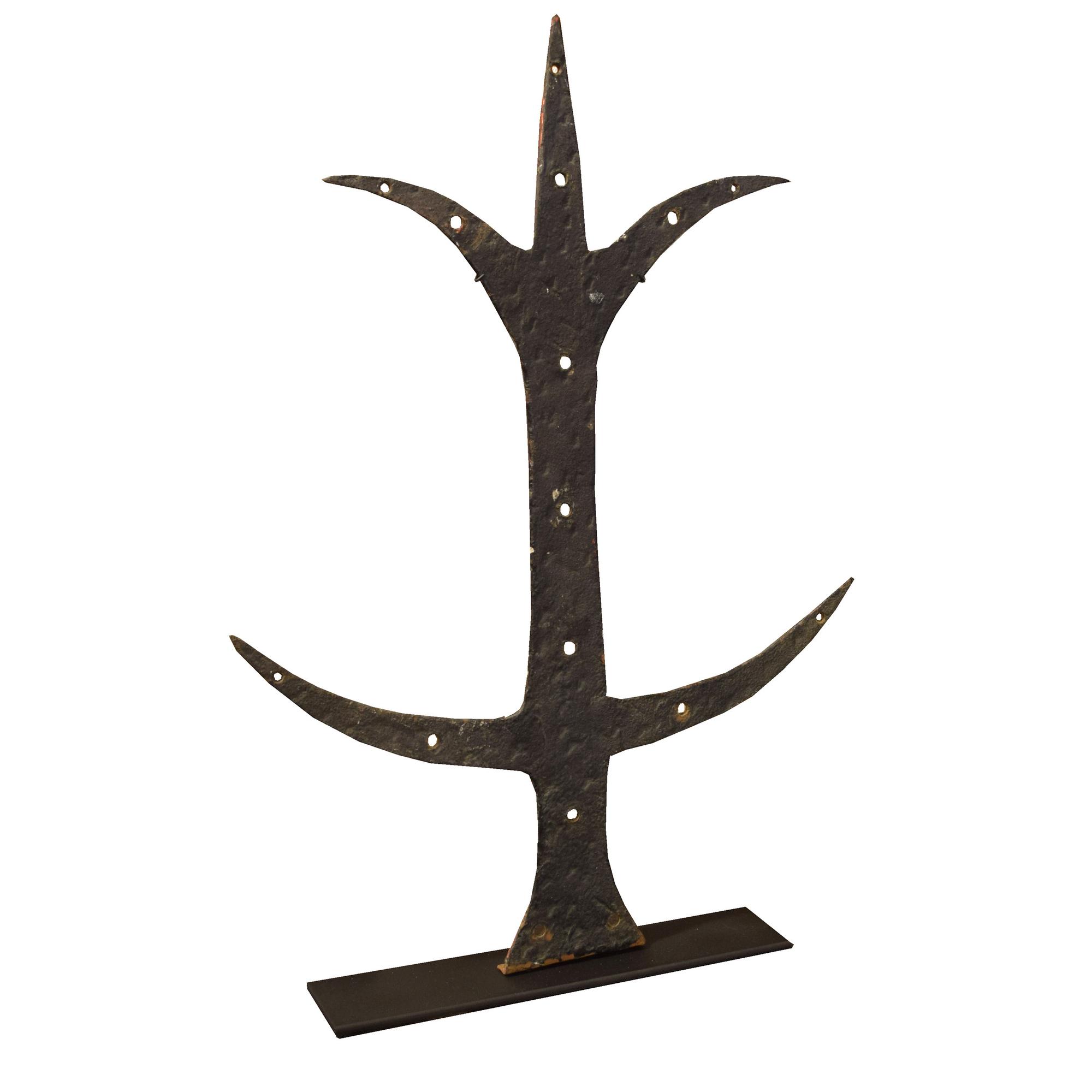 A Wrought Iron Decorative Strap Hinge 14" W x 3" D x 26.5" H — United States, 19th Century