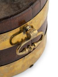 A George III Brass Banded Mahogany Basin