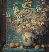 Still Life with Gourds and Famille Rose Jar