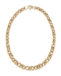 A 14 Karat Yellow Gold Fancy Link Necklace, 18.40 dwts.