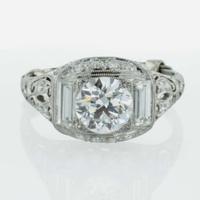 A Platinum and Diamond Ring