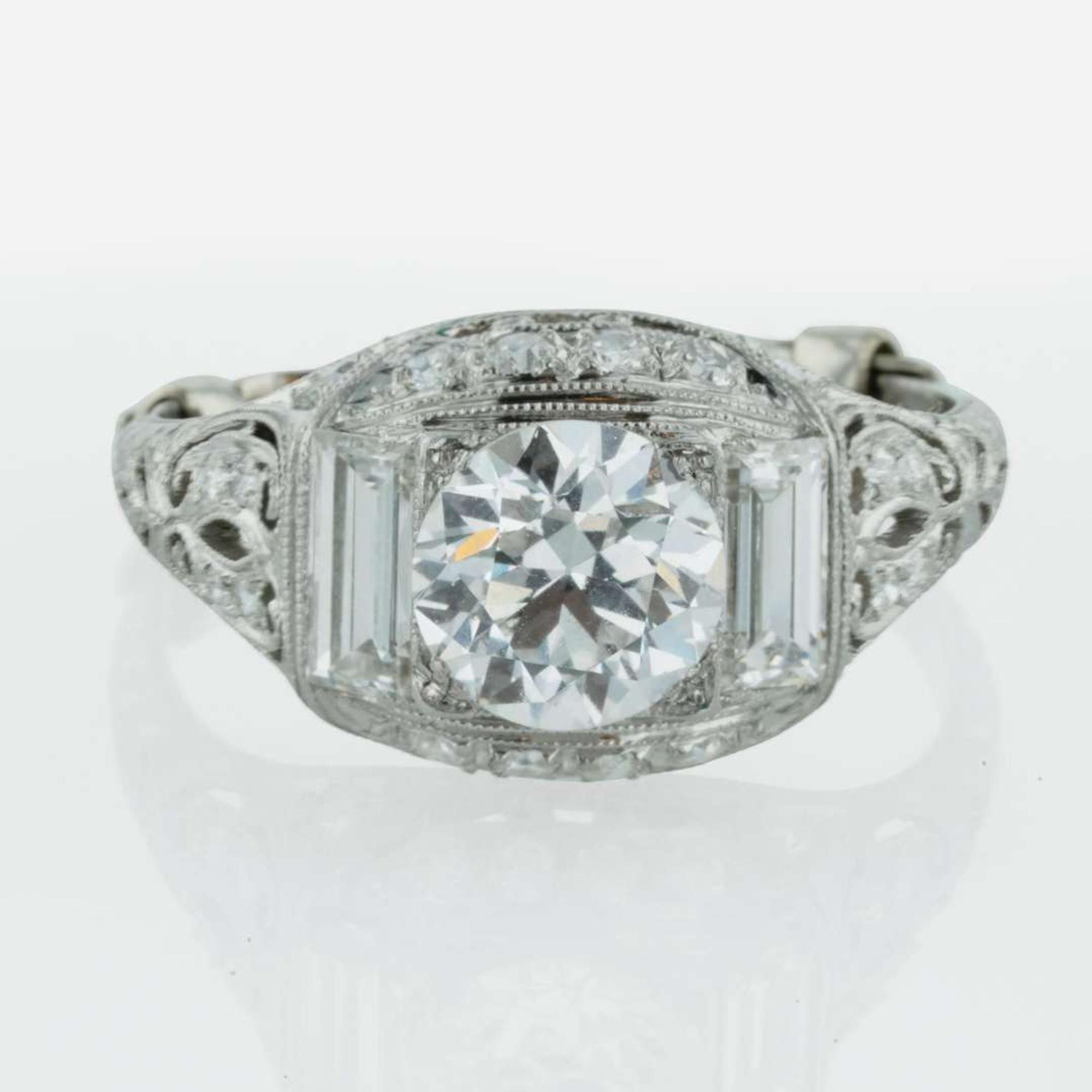 A Platinum and Diamond Ring