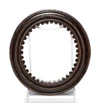A Circular Stoneware Picture Frame in Albany Slip Glaze