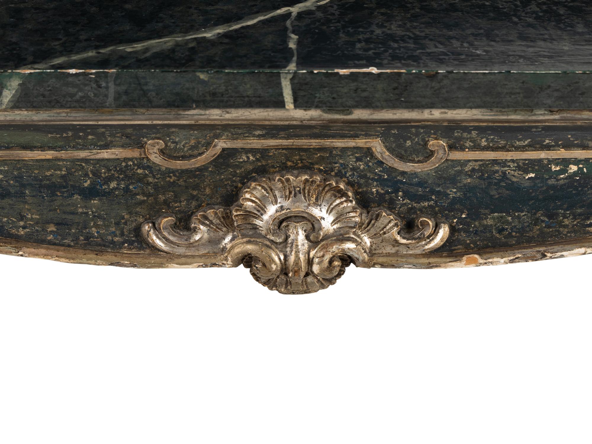 A Neapolitan Rococo Style Painted Console Table
