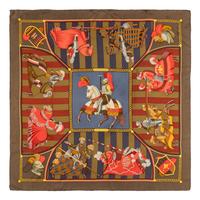 Hermès, Three Printed Silk Scarves