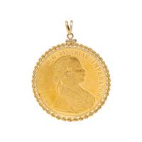 YELLOW GOLD AUSTRIAN COIN PENDANT