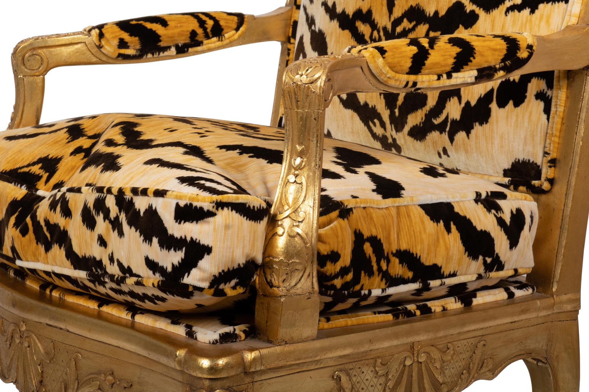 A Régence Style Giltwood Fauteuil