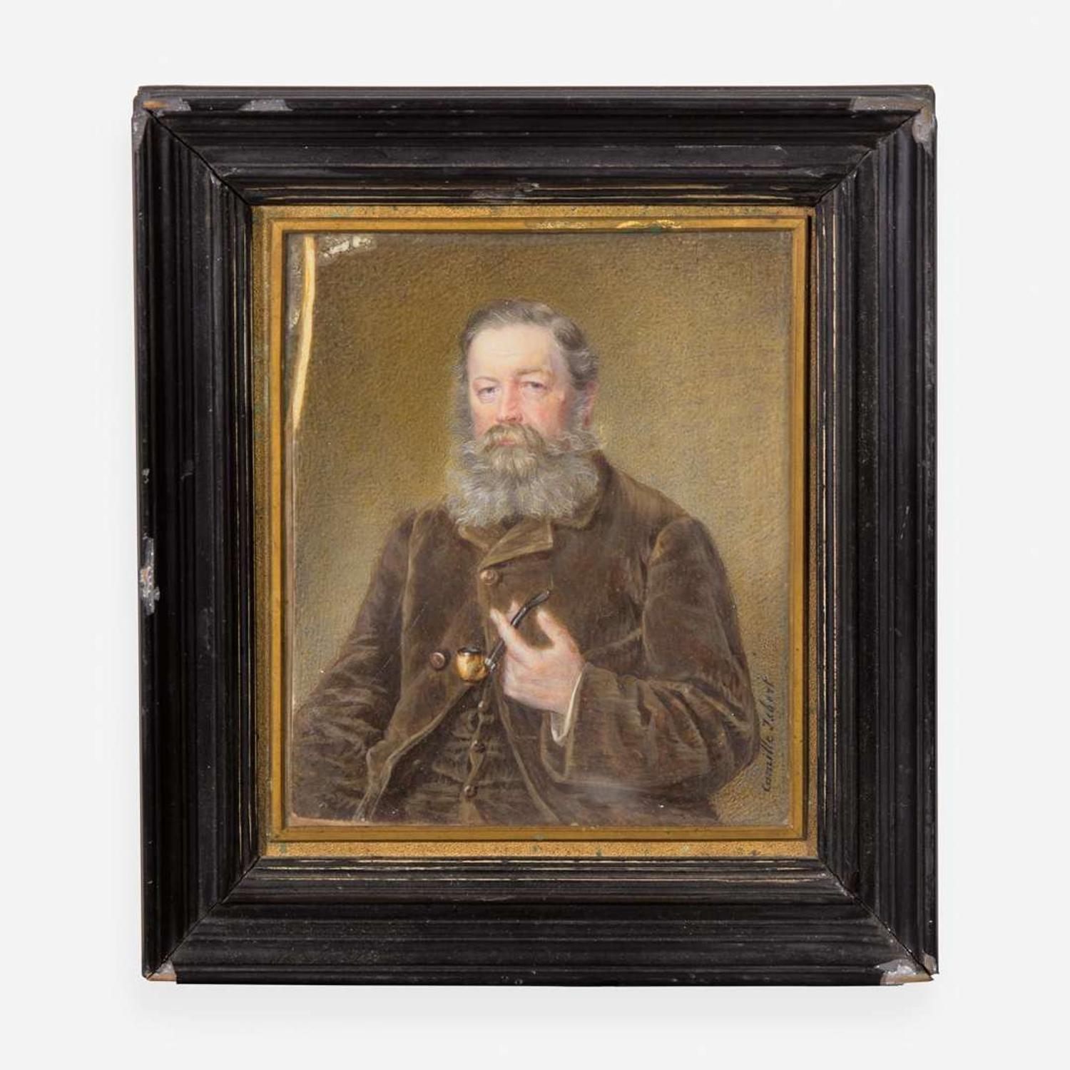 Camille Cornélie Isbert (French, 1825–1911) Miniature Portrait of Mr. Oscar Tartaral