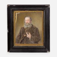 Camille Cornélie Isbert (French, 1825–1911) Miniature Portrait of Mr. Oscar Tartaral