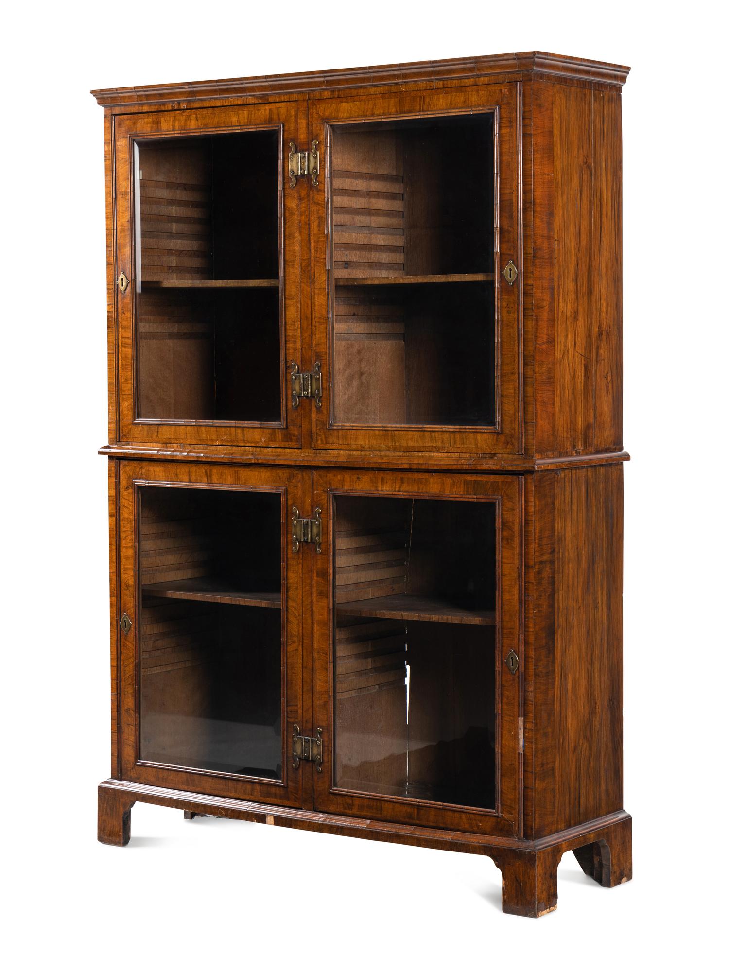 An English Walnut Bookcase