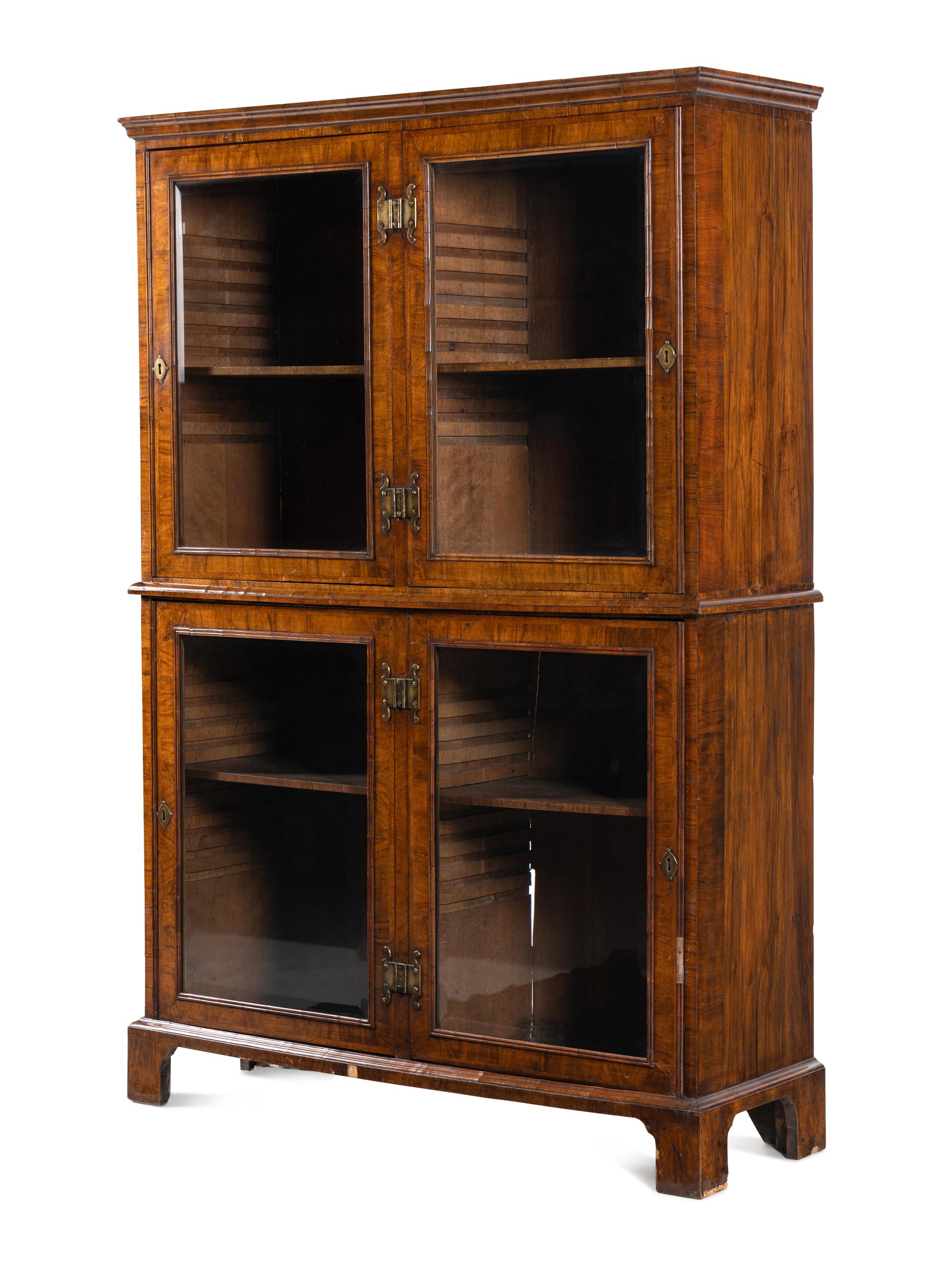 An English Walnut Bookcase