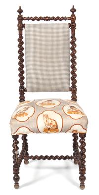 A Jacobean Style Oak Grain Painted Side Chair Height 40 1/2 inches. — 19TH CENTURY