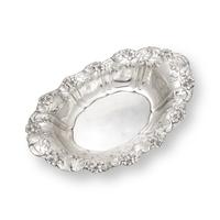 A Sterling Silver Floral Repousse Dish