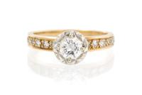 A 14 Karat Gold and Diamond Ring, 1.90 dwts.