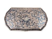 A Russian Niello Silver Cigarette Case