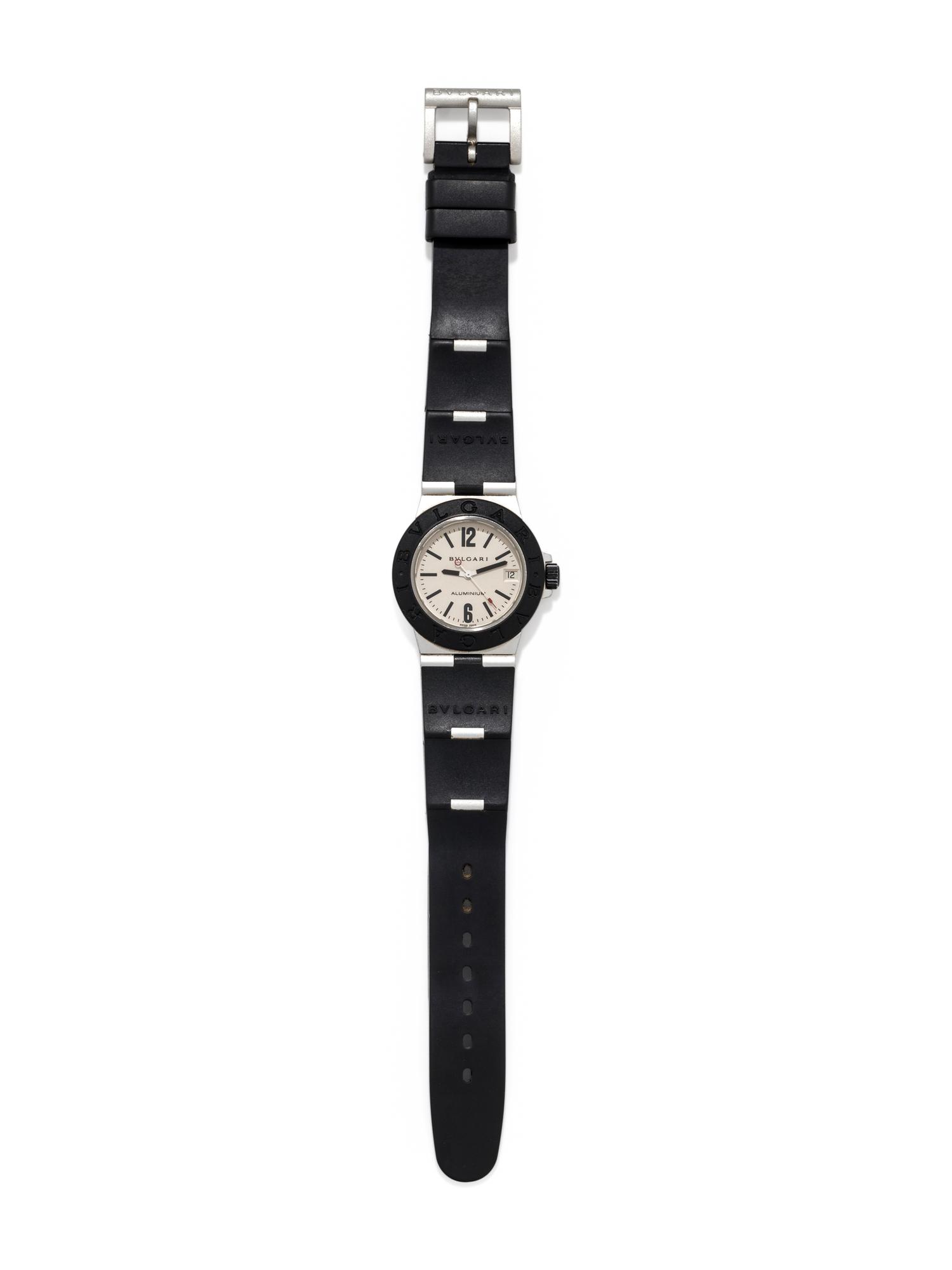 BVLGARI, ALUMINUM REF. AL32A 'DIAGONO' WRISTWATCH