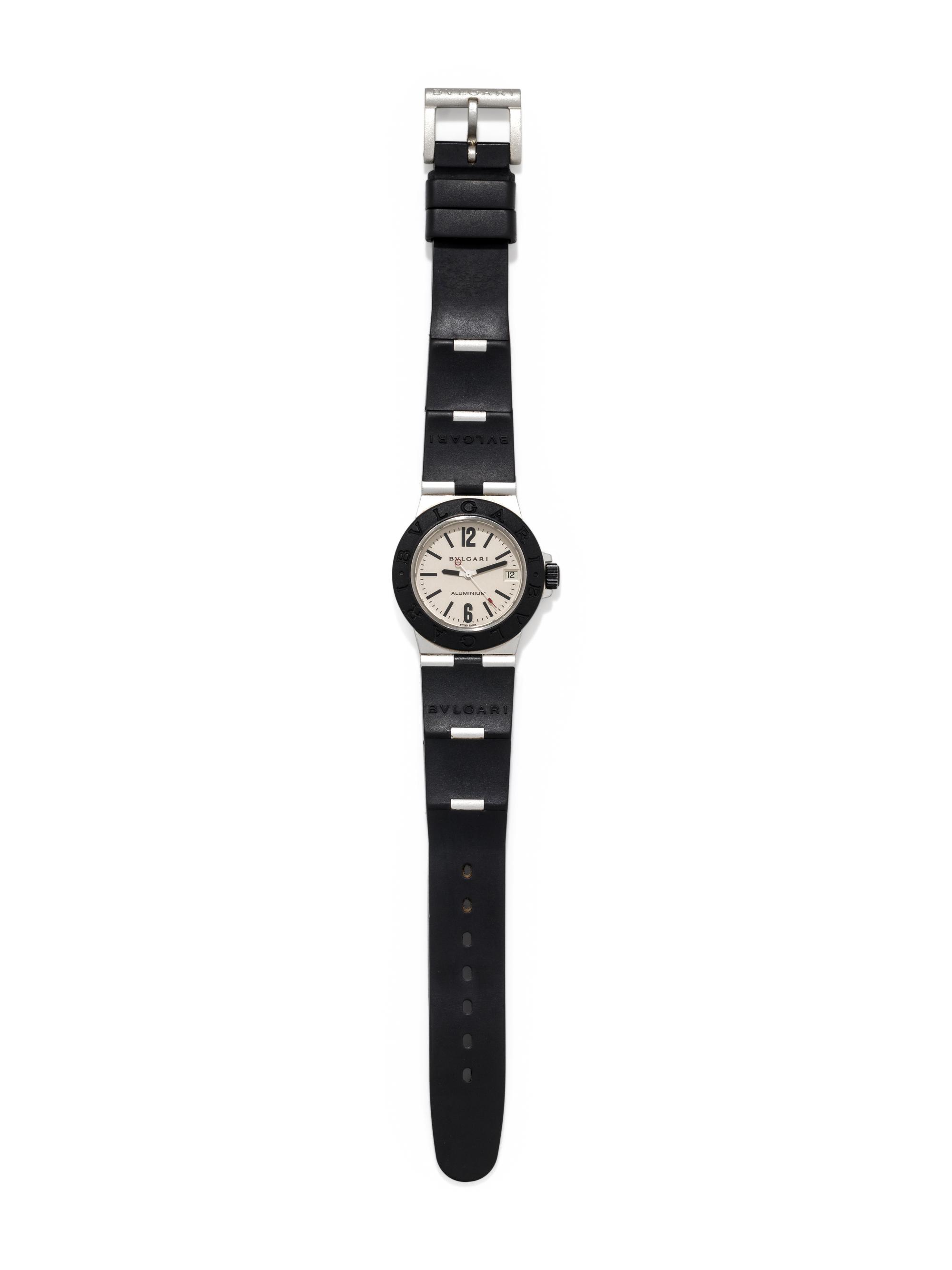 BVLGARI, ALUMINUM REF. AL32A 'DIAGONO' WRISTWATCH