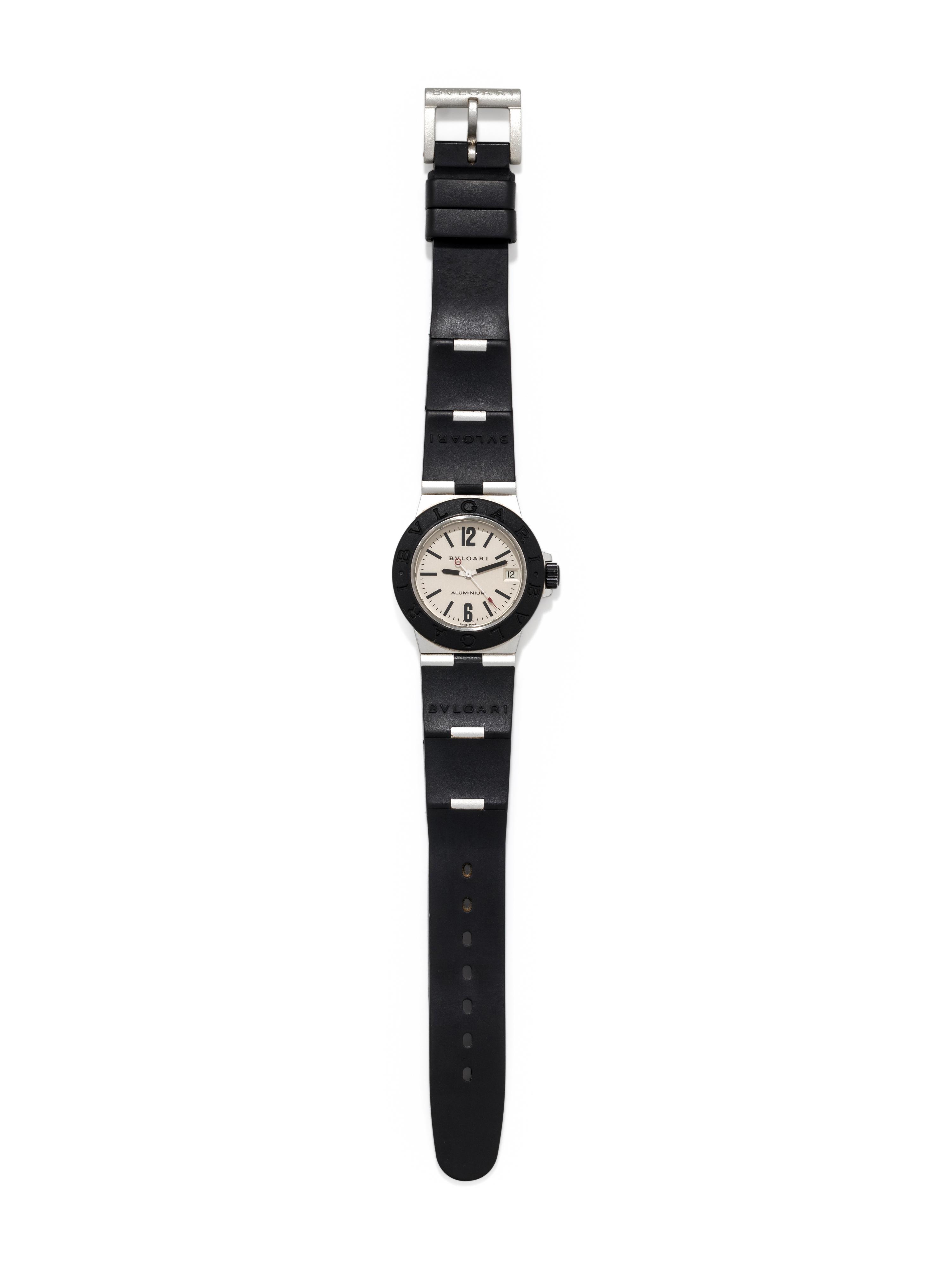 BVLGARI, ALUMINUM REF. AL32A 'DIAGONO' WRISTWATCH