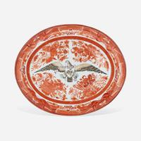 A Chinese Export porcelain Orange Fitzhugh "Eagle" platter circa 1800