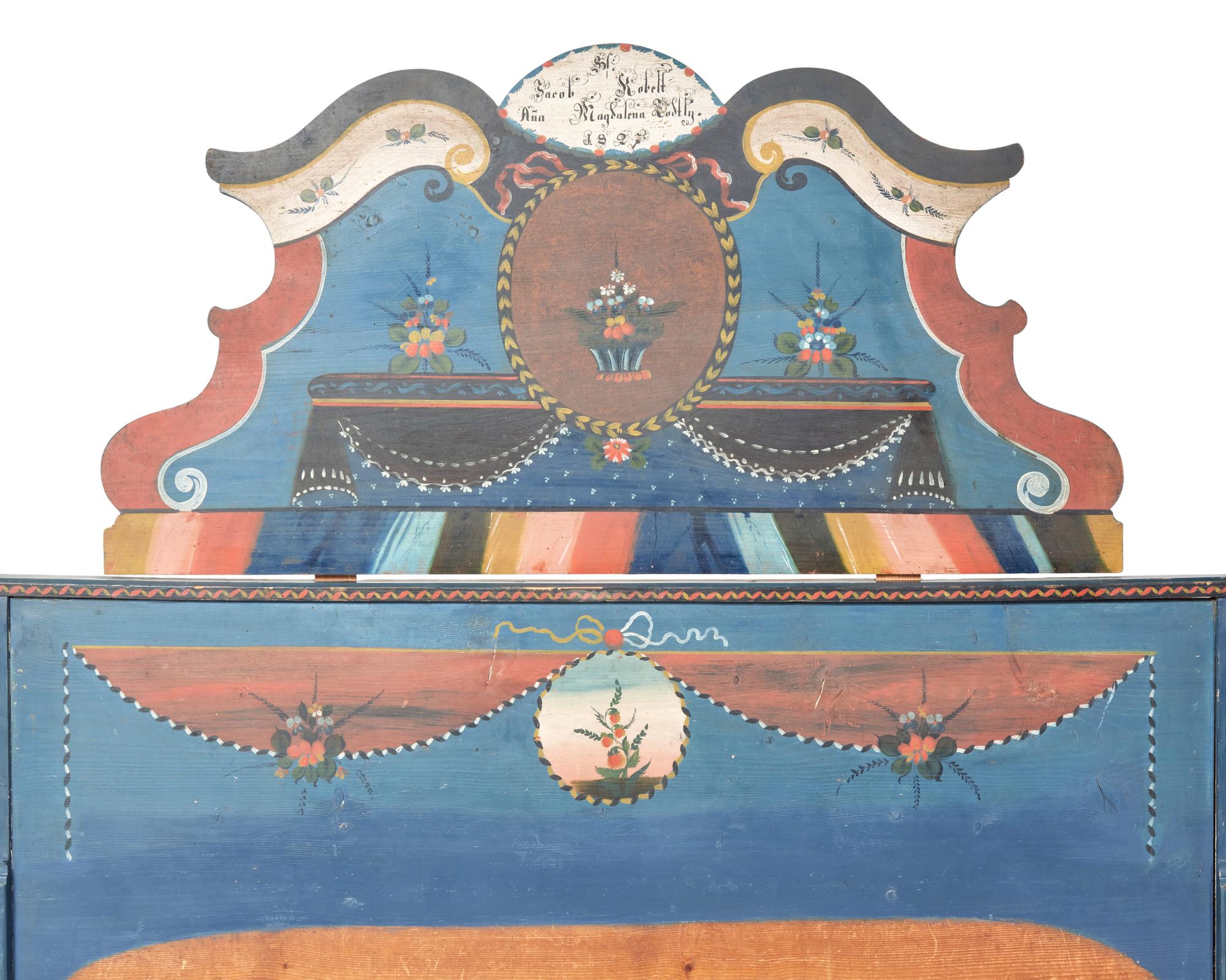 A Painted and Decorated Bed