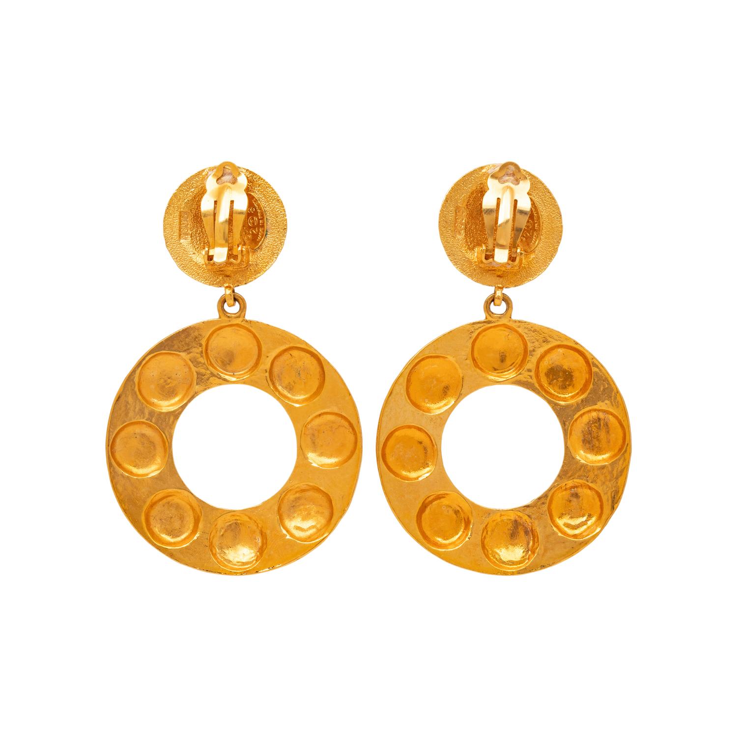 Chanel, Sun & Logo Ear Clips