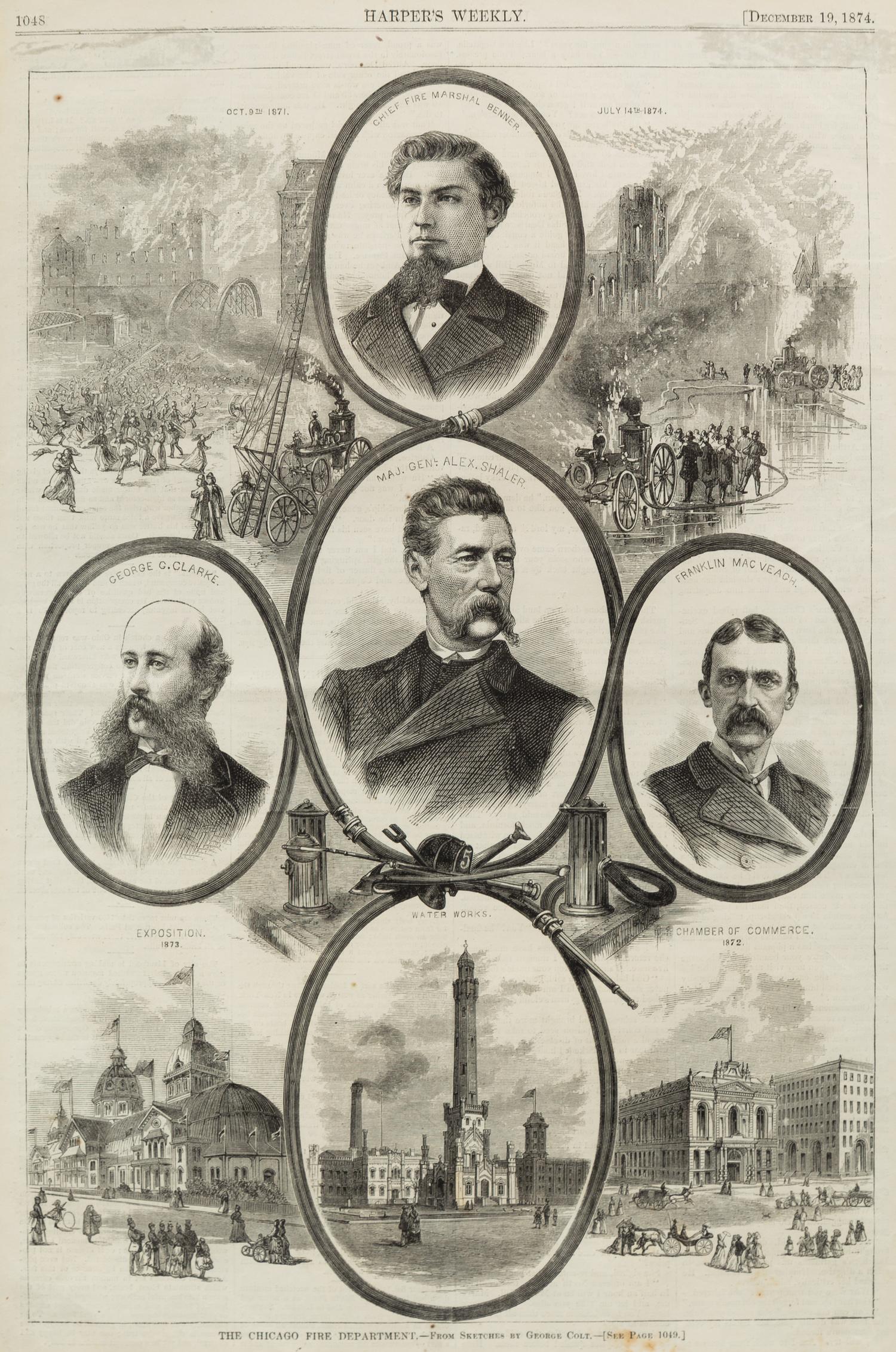 [HARPER'S WEEKLY]. A group of approximately 20 Harper's Weekly steel engravings.