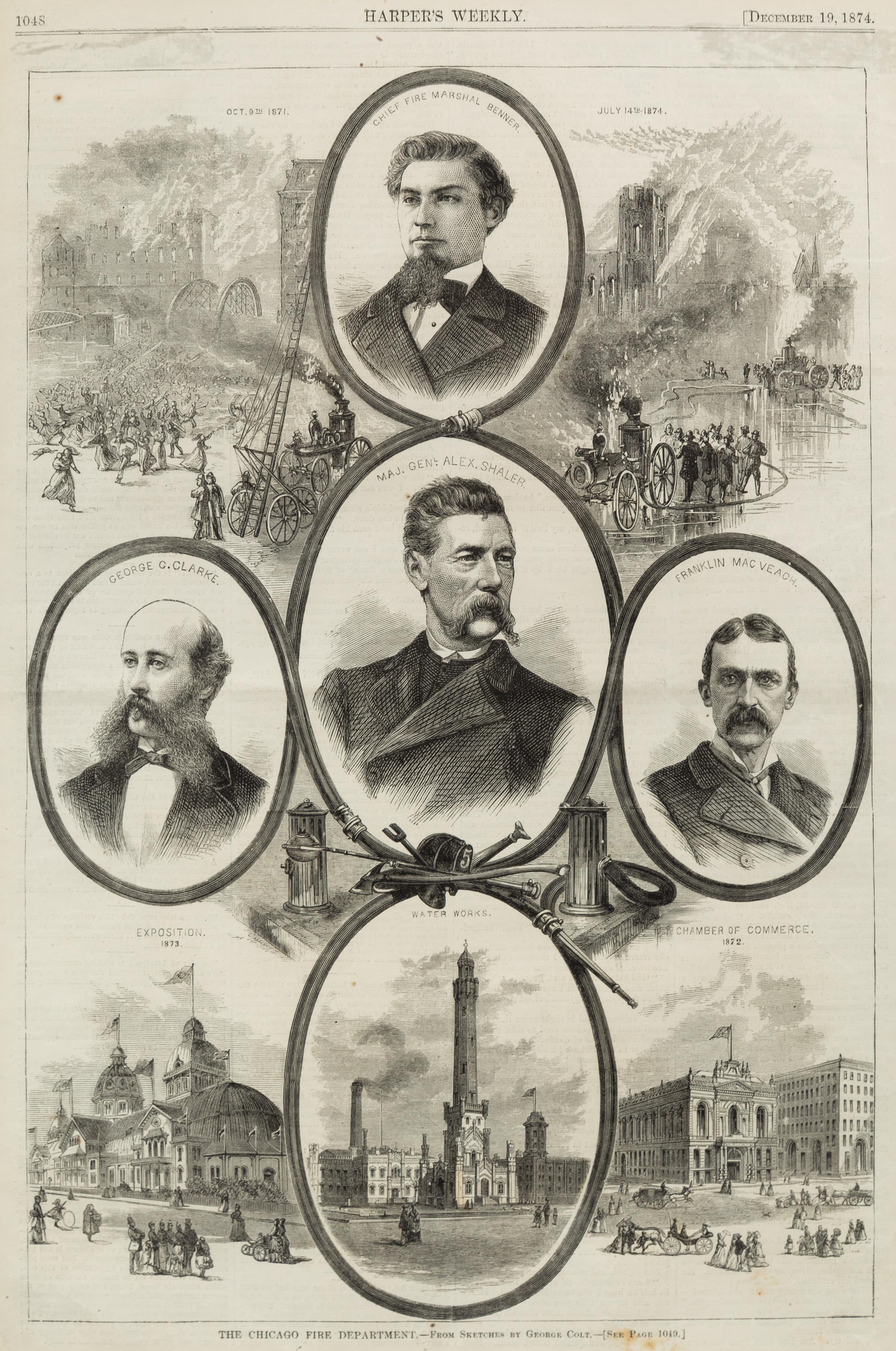 [HARPER'S WEEKLY]. A group of approximately 20 Harper's Weekly steel engravings.