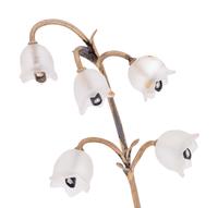 An Important Cartier Carved Rock Crystal, Aventurine and Moonstone Lily of the Valley Flower Study
