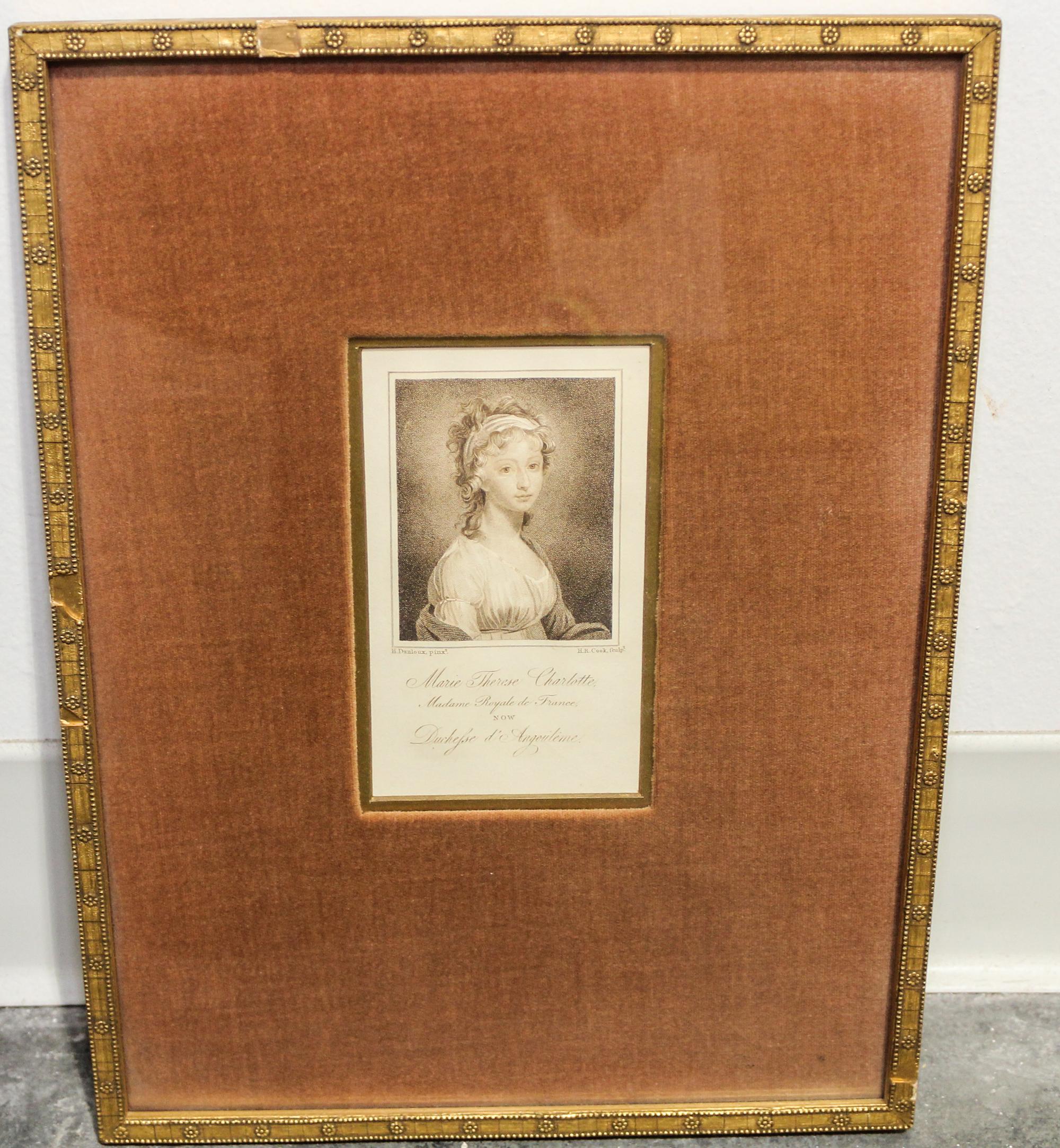 A Continental Engraving Height of engraving 5 1/4 x width 3 inches.