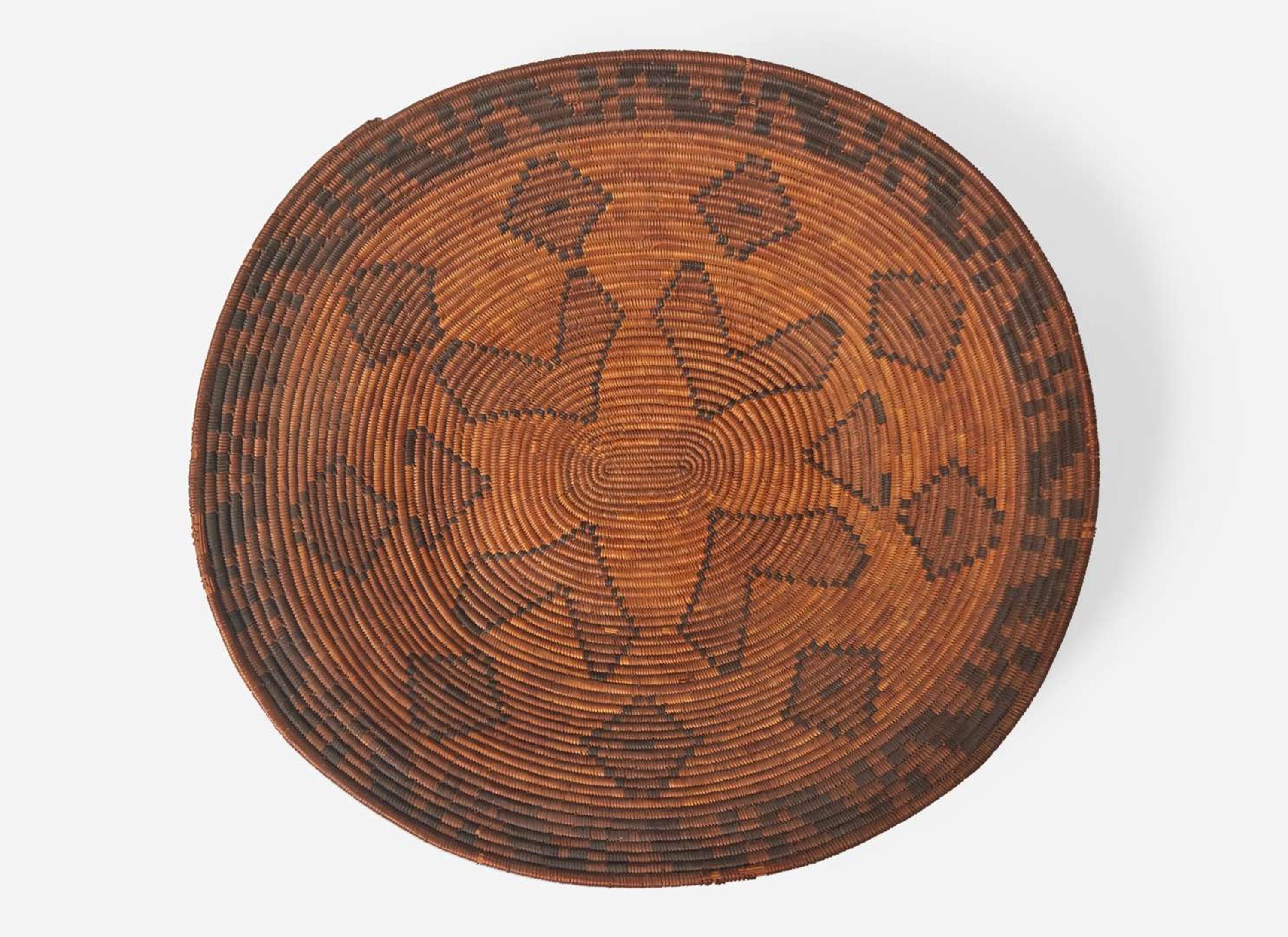 A group of four Yokuts woven baskets, California, early 20th century