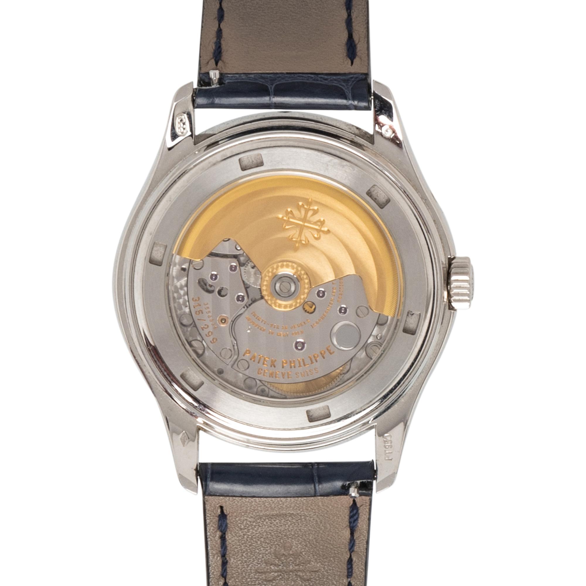 PATEK PHILIPPE, REF. 5146P PLATINUM ANNUAL CALENDAR WITH MOON PHASE WATCH, BOX & PAPERS