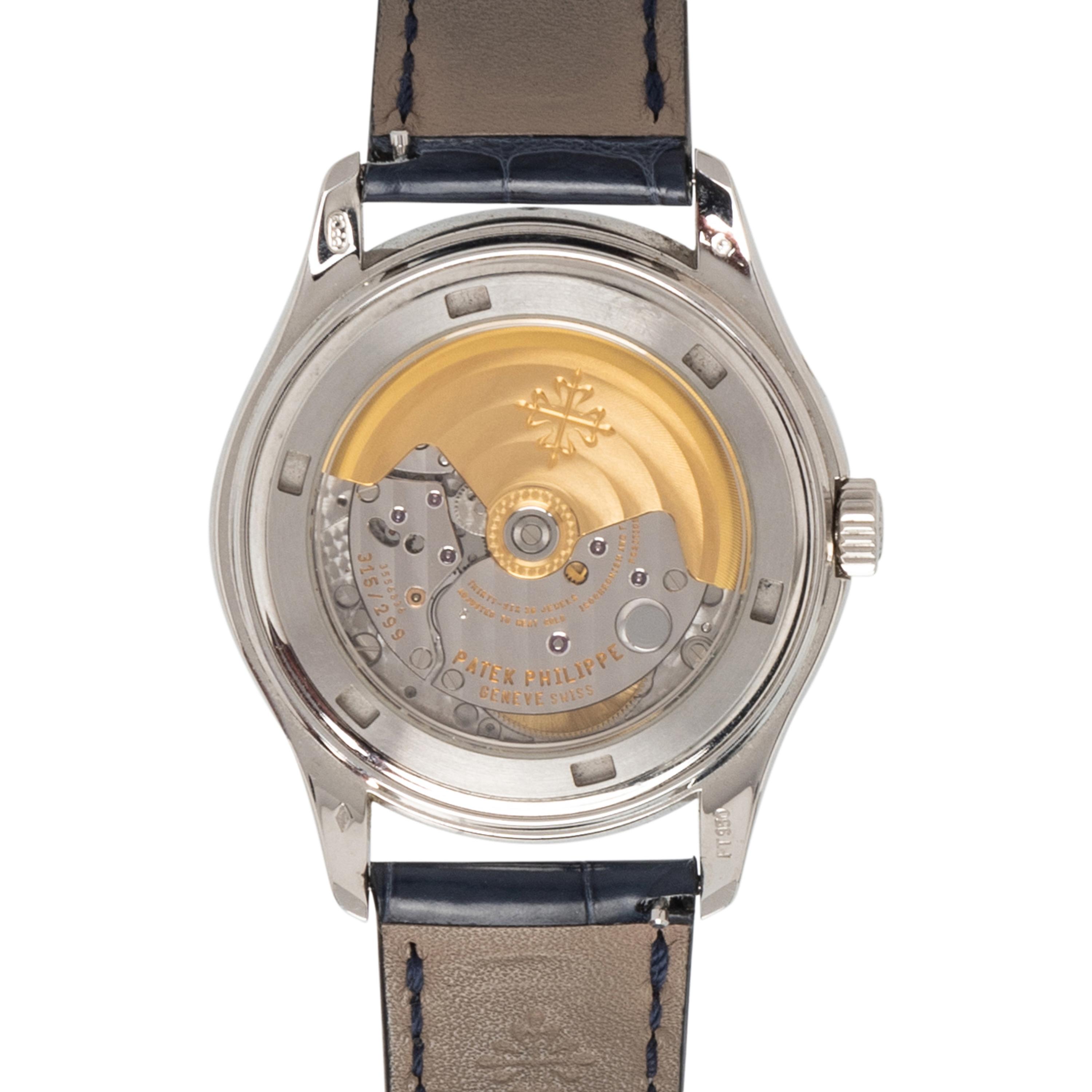 PATEK PHILIPPE, REF. 5146P PLATINUM ANNUAL CALENDAR WITH MOON PHASE WATCH, BOX & PAPERS