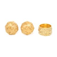 NICHOLAS VARNEY, YELLOW GOLD 'OSTRICH SKIN' SET