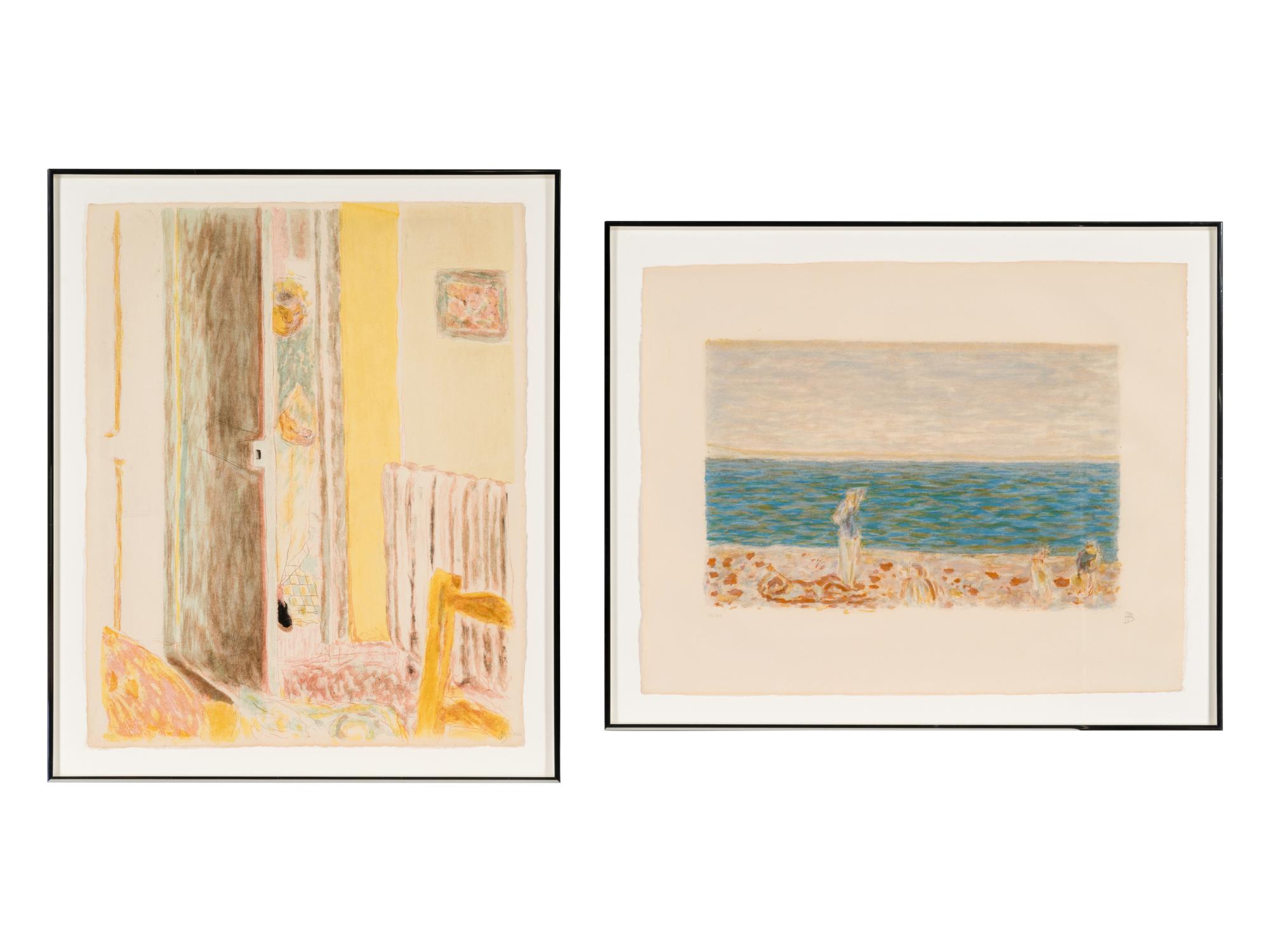 Radiateur and La Plage (two prints from Album Pierre Bonnard ), 1942-1946