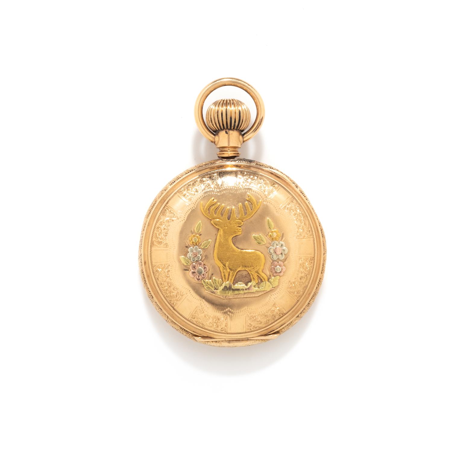 TRICOLOR GOLD, WATCH CASE AND CHAIN