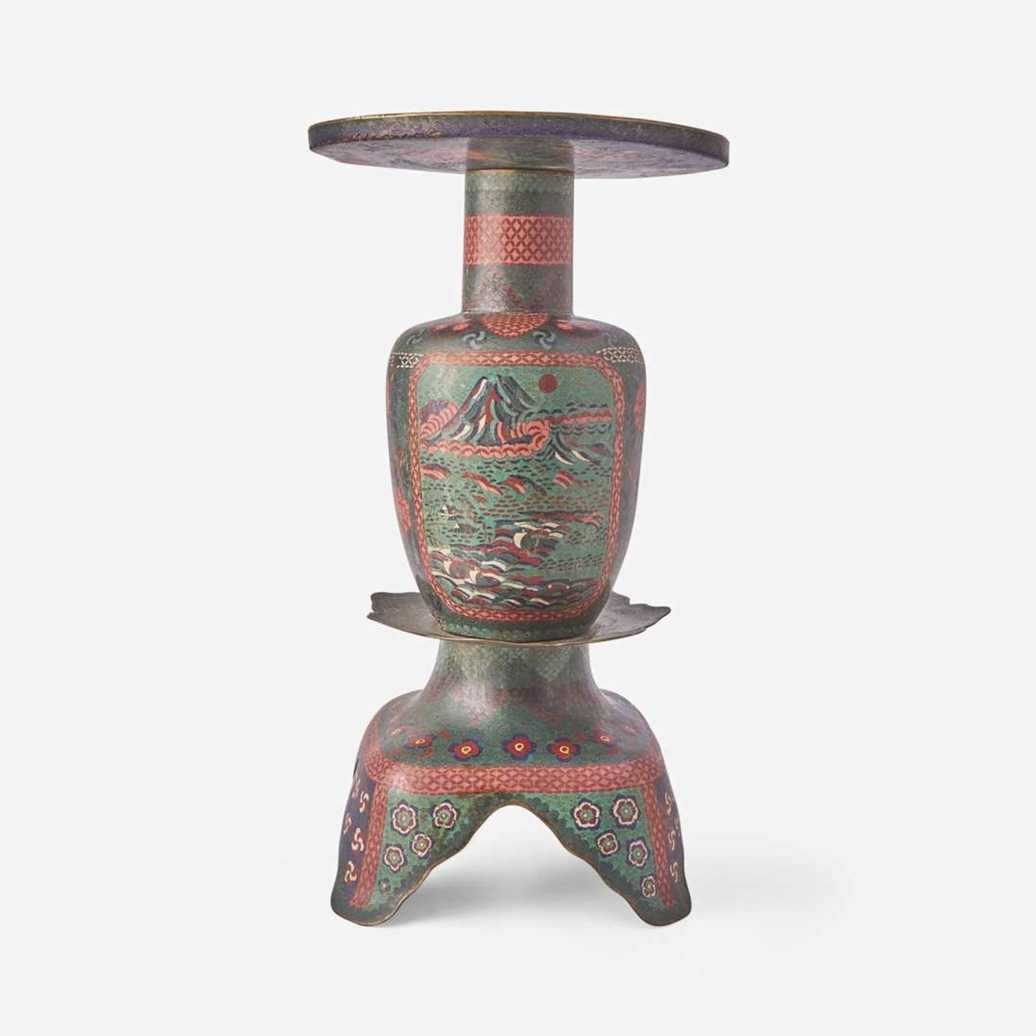 A large Japanese cloisonné ikebana vase 日本掐絲琺瑯大花樽 Circa ?1870-1875