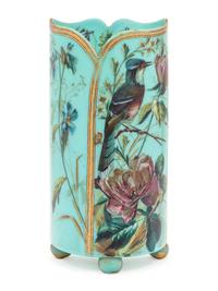 A French Painted Glass Vase