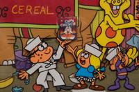 Cap'n Crunch TV Commercial Production Cel and 3 Animation Drawings.